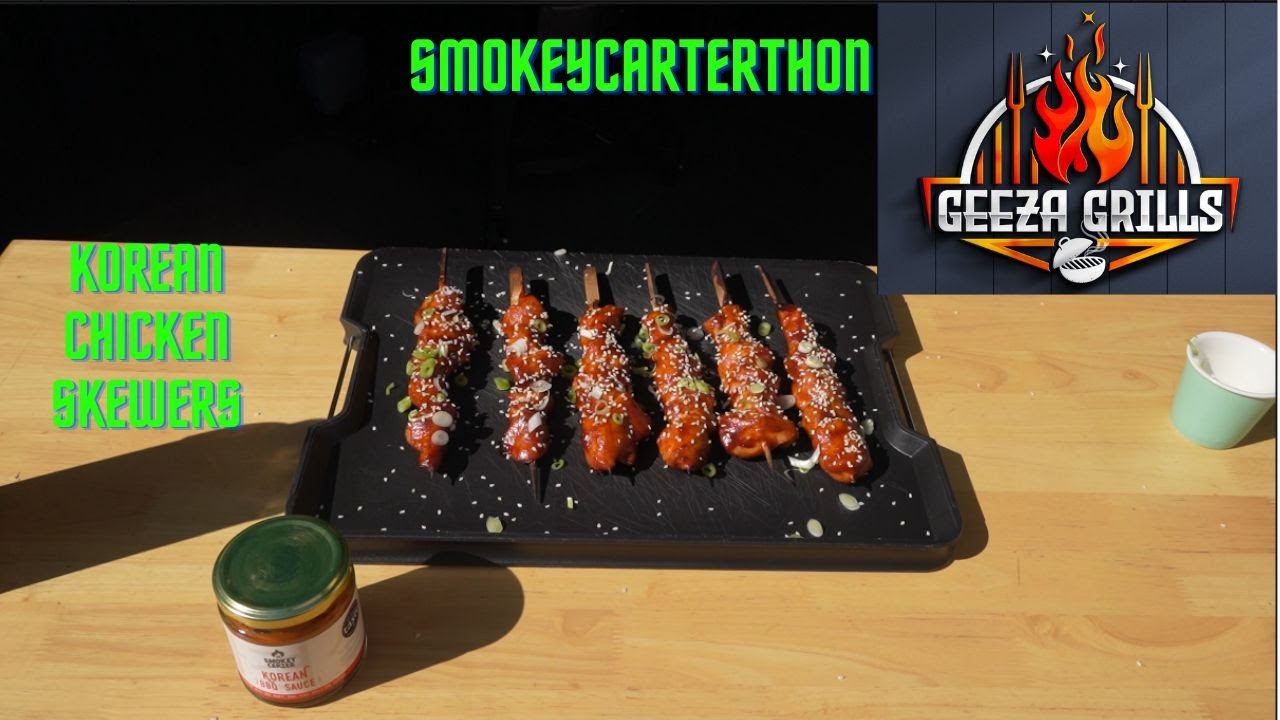 SMOKEYCARTERTHON KOREAN BBQ SAUCE CHICKEN SKEWERS