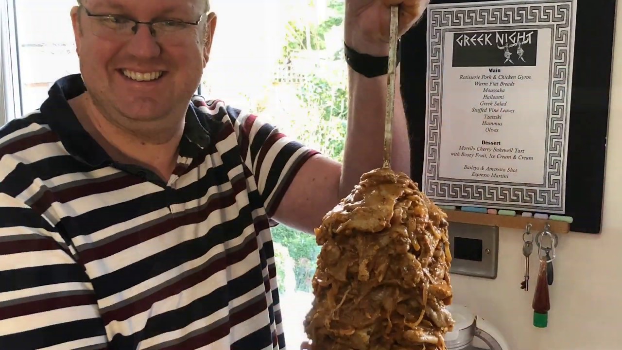 Chicken and Pork Gyros on the Weber Rotisserie