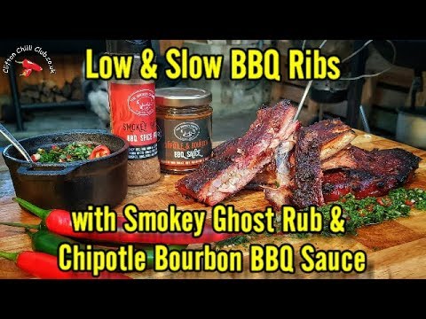 LOW & SLOW BBQ Ribs with The Smokey Carter Ghost Chili Pepper Spice Rub & Chipotle Bourbon BBQ Sauce