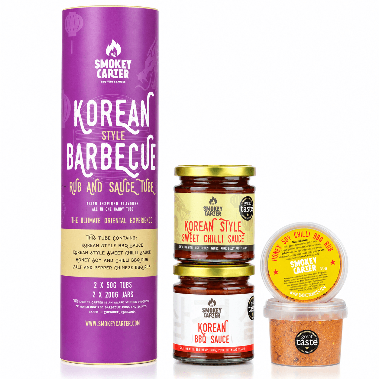 korean style bbq rub and sauce tube