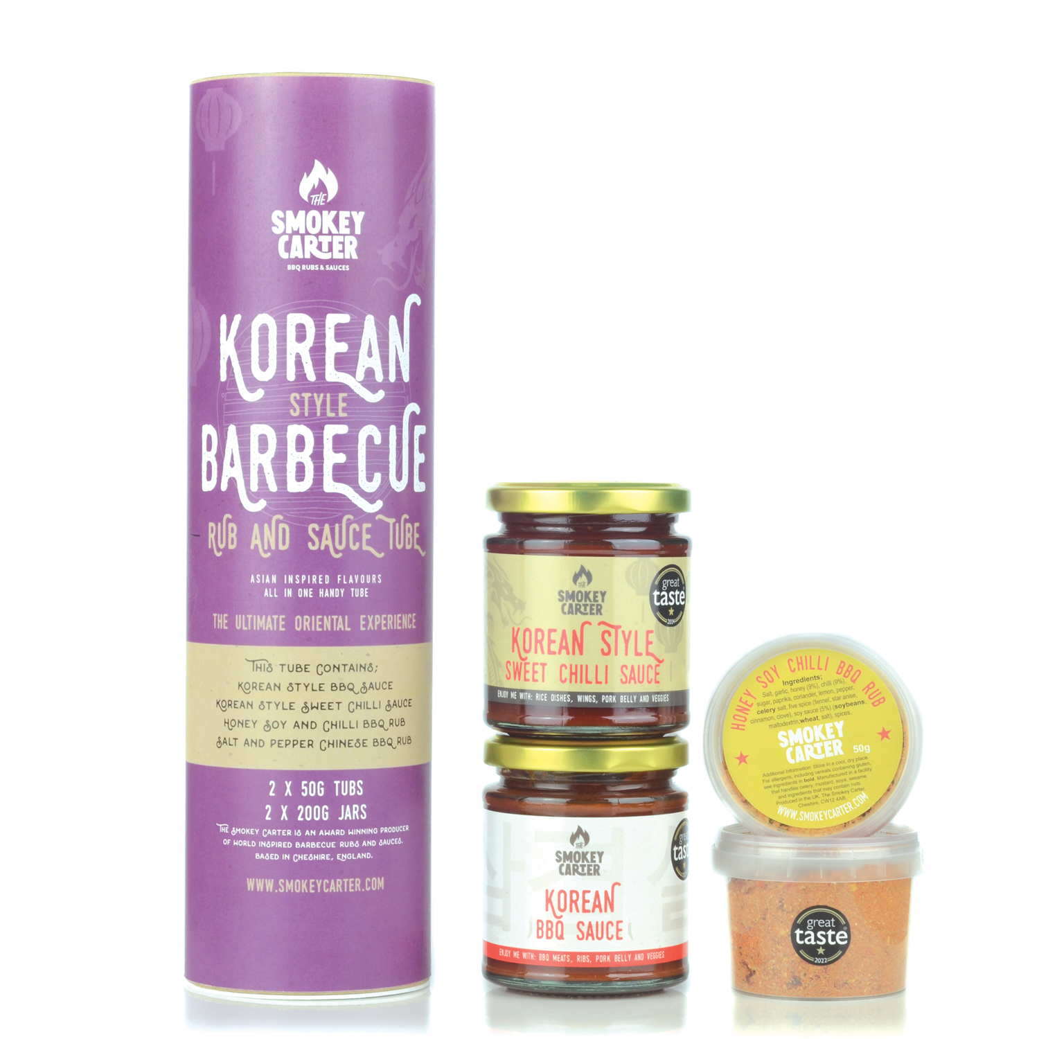 korean style bbq rub and sauce tube